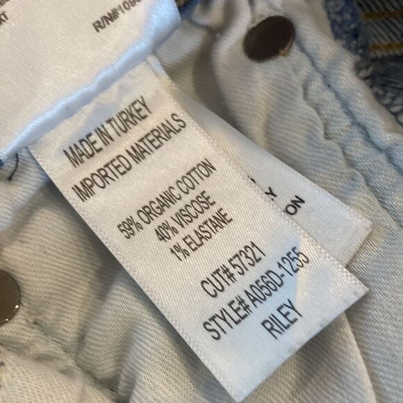 AGOLDE High Rise Organic Cotton Stretch Riley Straight Medium Wash Jeans Size 26 - Picture 8 of 10